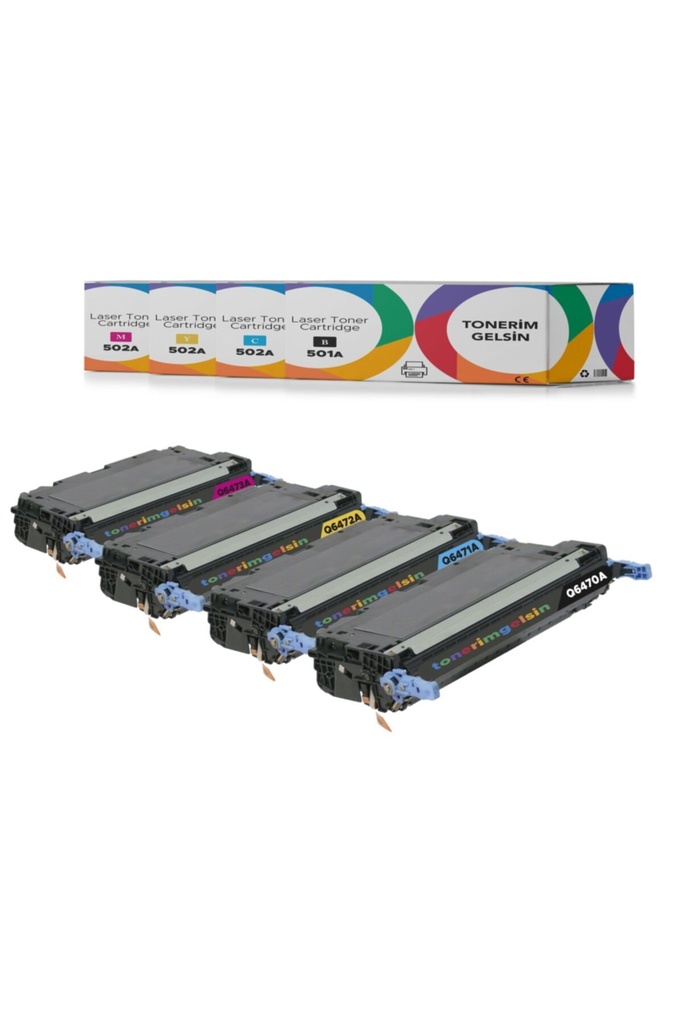 502A-Q6470A Set Takım Muadil Toner - Uyumlu: 3800N/3800Dn/3800Dnt