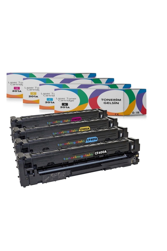 201a - Cf400a-cf401a-cf402a-cf403a Set Muadil Toner M252/m277