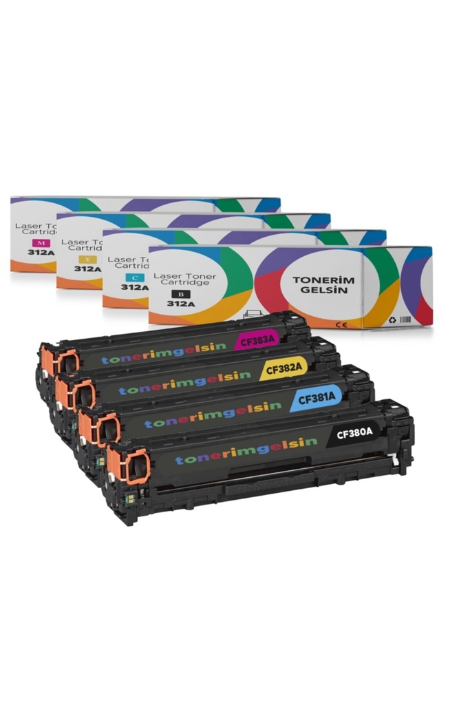 312a - Cf380a Set Toner- Color Laserjet Mfp M476dn / Mfp M476dw / Mfp M476nw