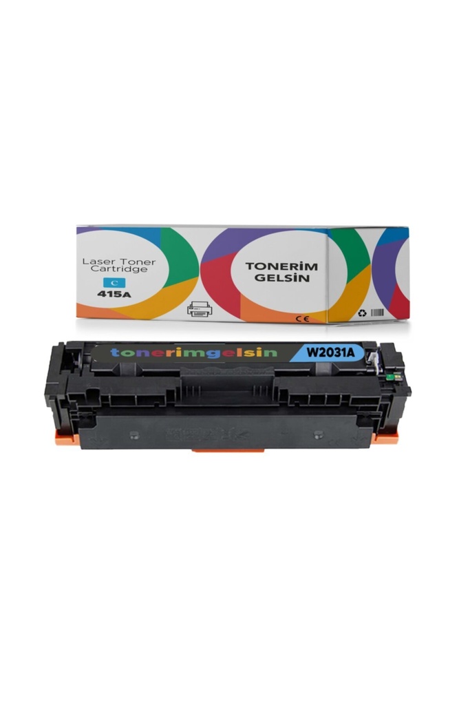 415A-W2031A Mavi Muadil Toner - Uyumlu: Color Laserjet M479Dw Çipsiz