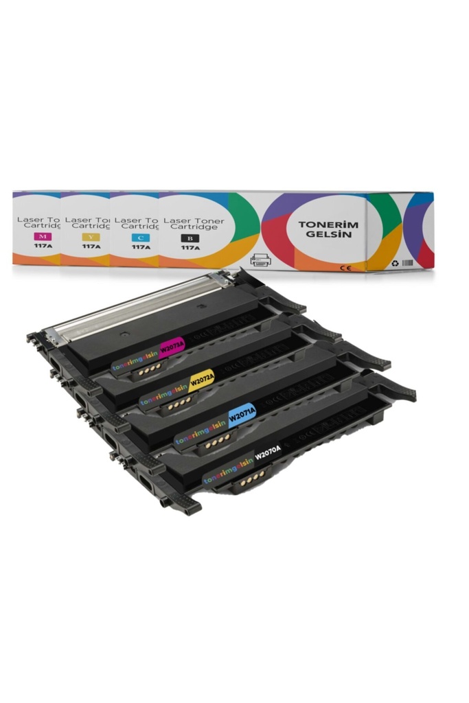 117a - W2070a Set Takım Toner Çipli Toner Set - Color Laser Mfp 179fnw- W2070/w2071/w2072/w2073