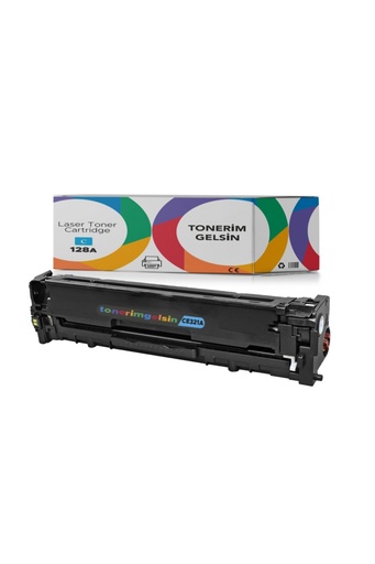[50] 128A-CE321A Mavi Muadil Toner - Uyumlu: Laserjet Pro CM1415 / Cm1415Fnw / Cm1415Fn / CP1525
