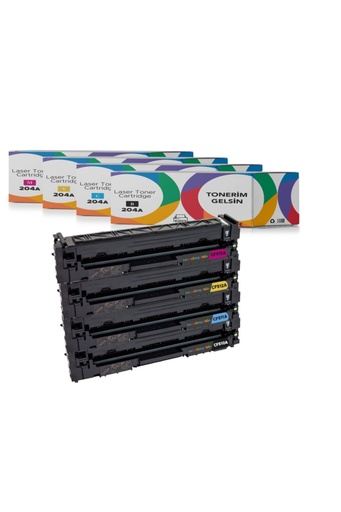 [50] 204A-CF510A Set Takım Toner - Uyumlu: Color Laserjet Pro M180N