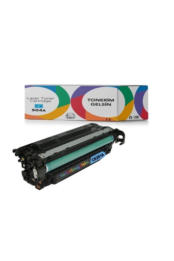 [50] 504A-CE251A Mavi Toner - Uyumlu: Color Laserjet CP3525X