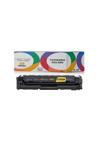 [50] 205A-CF532A Sarı Toner - Uyumlu: Color Laserjet Pro MFP M181Fw / MFP M181 / MFP M180N / MFP M180