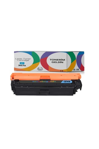 [50] 307a - Ce741a Mavi Muadil Toner- Color Laserjet Cp5225dn
