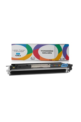 [50] 126A-CE311A Mavi Toner - Uyumlu: Laserjet Color Pro 100 M175Nw / MFP M175A / Cp1025Nw / CP1025